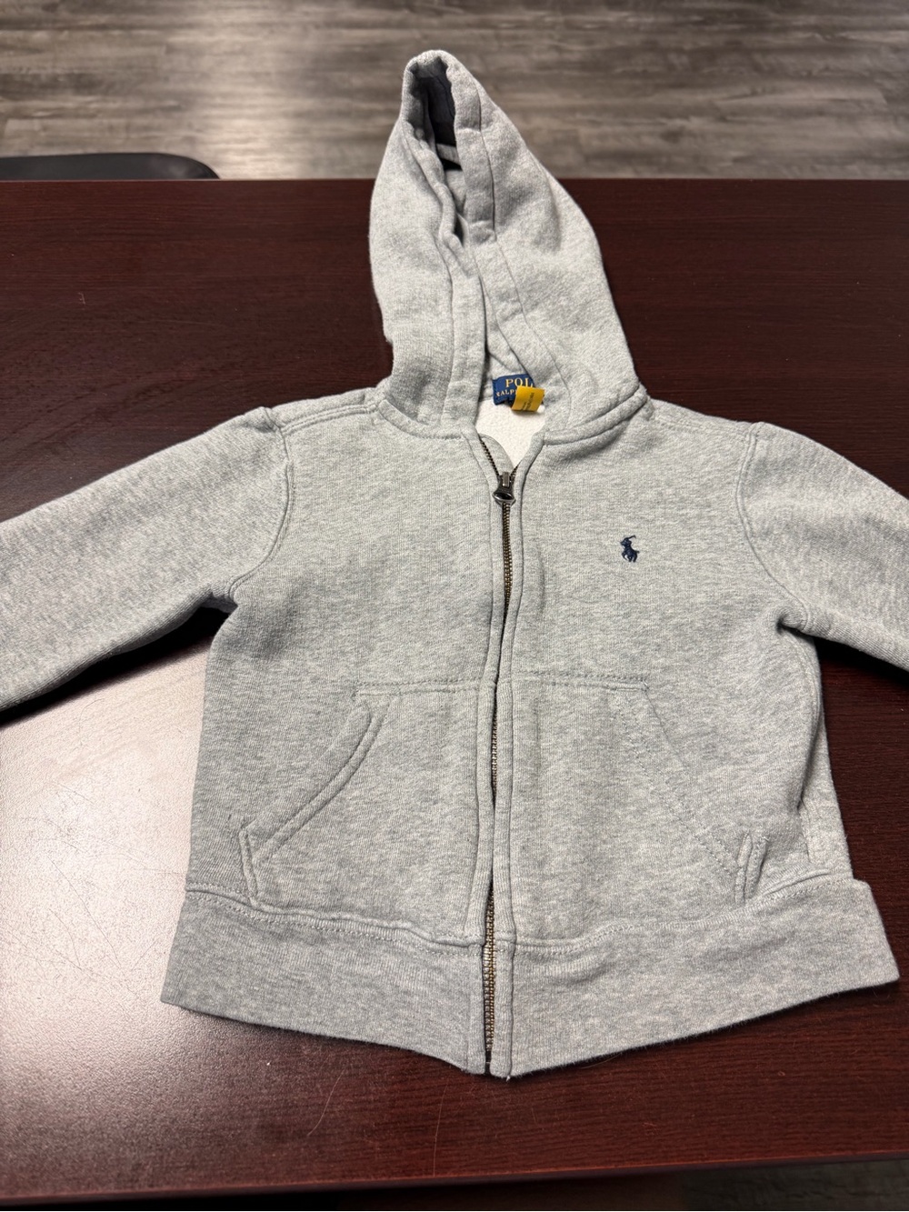 Polo by Ralph Lauren Light Gray Kids Zip-Up Hoodie